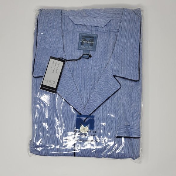 Blue Cotton Pajamas by Majestic International - Picture 3 of 7